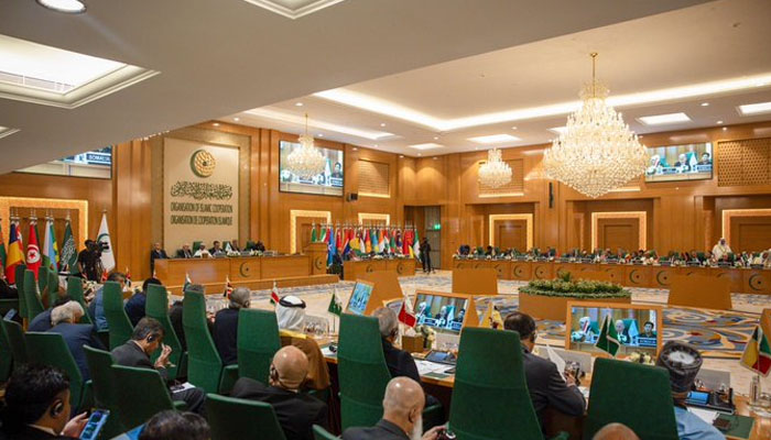 او آئی سی اجلاس:گریٹر اسرائیل منصوبہ عالمی امن کیلئے خطرہ قرار،مشترکہ اعلامیہ جاری