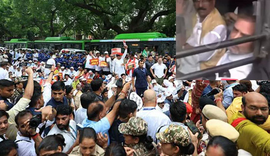 الیکشن کمیشن کی دھاندلی کیخلاف اپوزیشن احتجاج،راہل گاندھی سمیت متعدد کی گرفتاری ورہائی