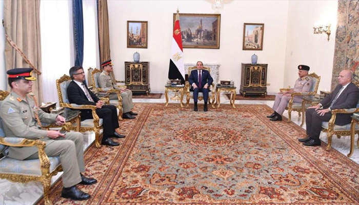 فیلڈ مارشل سید عاصم منیر کی مصری صدرالسیسی سے ملاقات، باہمی تعلقات کے حوالے سےتبادلہ خیال