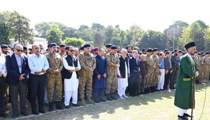 شہید میجر سبطین حیدر کی نماز جنازہ ادا،فیلڈ مارشل سید عاصم منیر اور وزیراعظم شہباز شریف کی شرکت