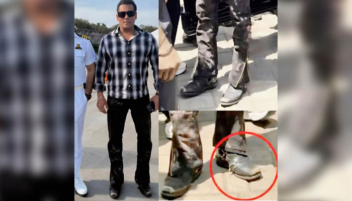 پھٹے ہوئے یا لاکھوں کے؟ سلمان خان کے "وائرل جوتوں” کا معمہ حل، !