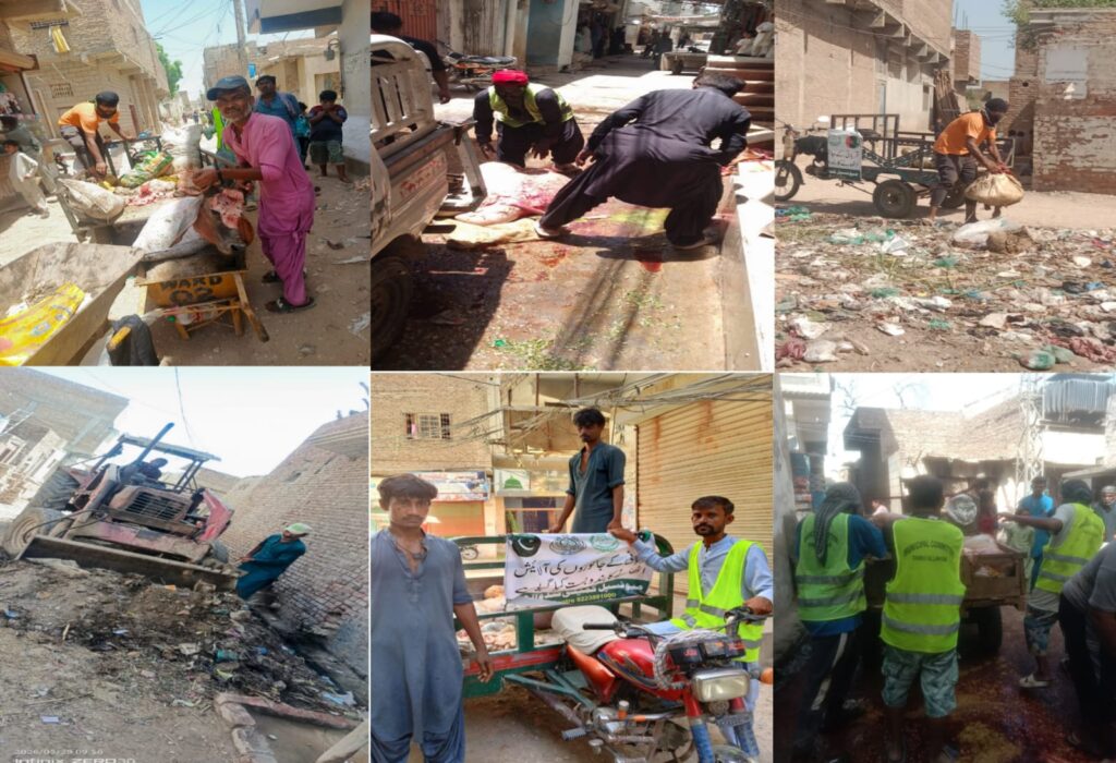 شہر کے 23 وارڈز میں صفائی ستھرائی چونے کا چھڑکاؤ اور جراثیم کش اسپرے