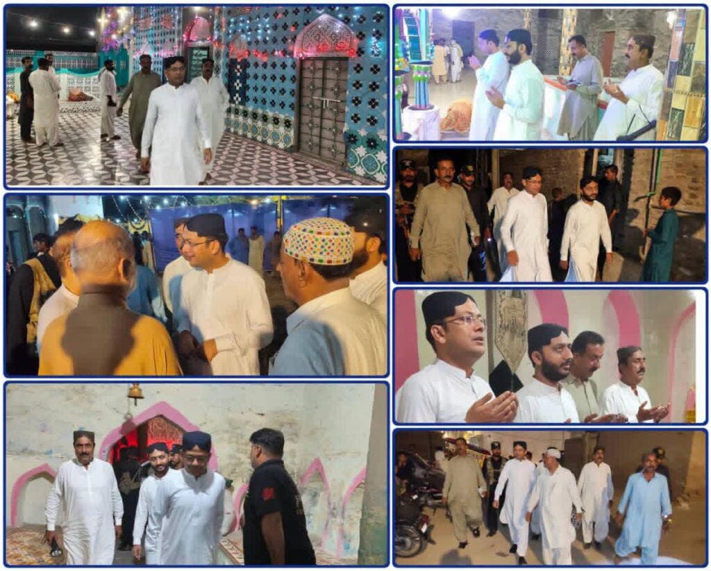 ایس ایس پی کا درگاہ حضرت مصری شاہ کے عرس کے سلسلے میں منعقدہ میلے کا دورہ