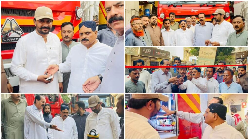 نواب شاہ: میونسپل کارپوریشن کو 2 نئی فائر بریگیڈ گاڑیاں مل گئیں، میئر قاضی رشید بھٹی نے افتتاح کر دیا