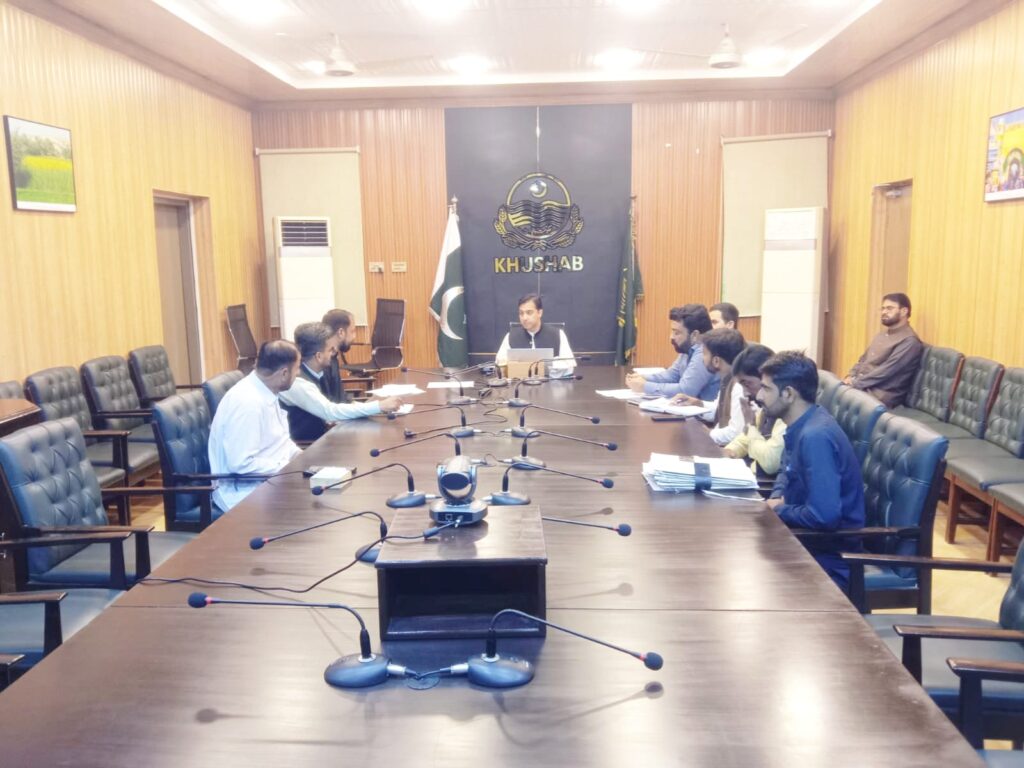 خوشاب: پی ایچ اے کی کارکردگی اور انتظامی امور کا جائزہ، فیلڈ عملے کی خود نگرانی کرنے کی ہدایت